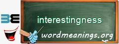 WordMeaning blackboard for interestingness